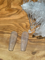 natural clear quartz nail