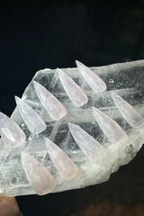 Full set natural rose quartz nails (10pc)