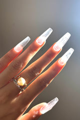 Full Set Natural Clear Quartz Nails (10pc)