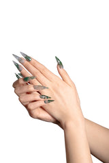 natural Moss Agate Nail