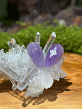 Natural amethyst nail
