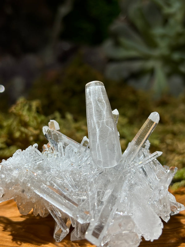 natural clear quartz nails