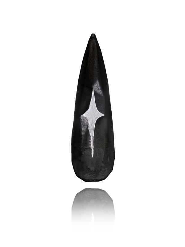 Natural Black Obsidian Nails