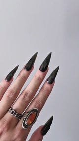 Natural Black Obsidian Nail