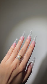 Full Set Natural Clear Quartz Nails (10pc)