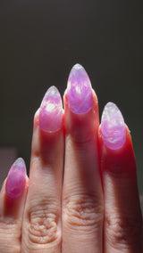 Natural amethyst nail